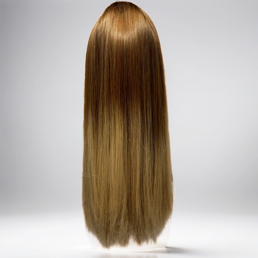 Blonde Ella Lace Top Human Hair Wig Virgin Hair 28" Silky Straight