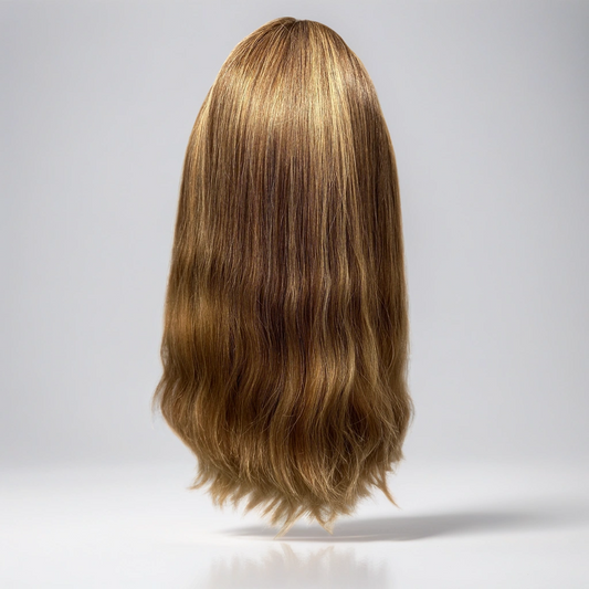 Ella Lace Top Human Virgin Hair Wig Blonde Highlights