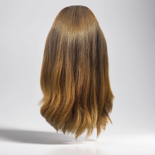Lace Top Human Hair Wig Virgin Hair 18 inches Tamar